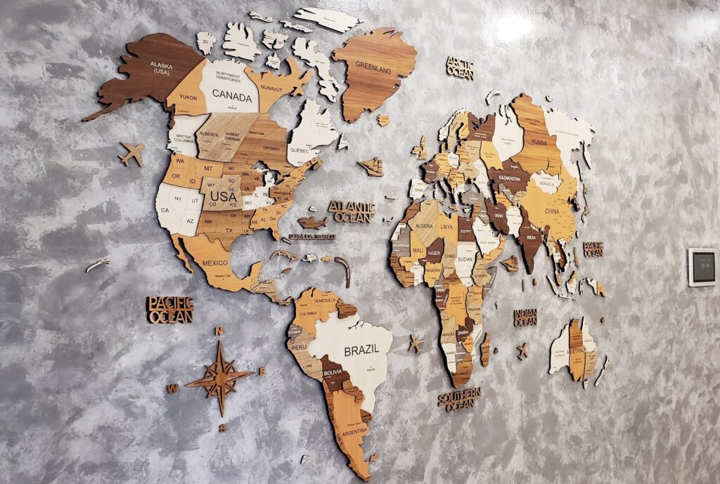 Bản đồ thế giới bằng gỗ bandogo.vn 2