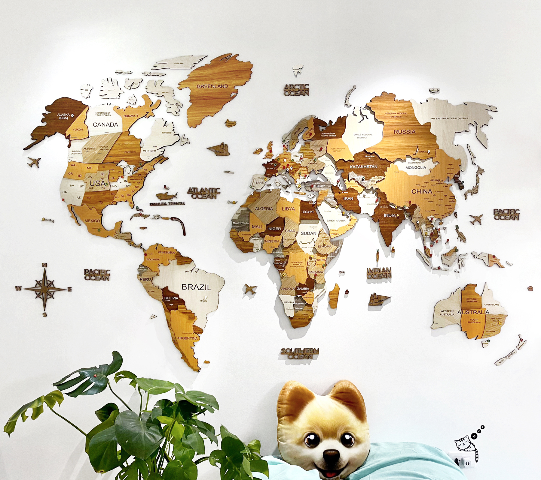 ban do go the gioi 3D bandogo.vn bản đồ gỗ 3d